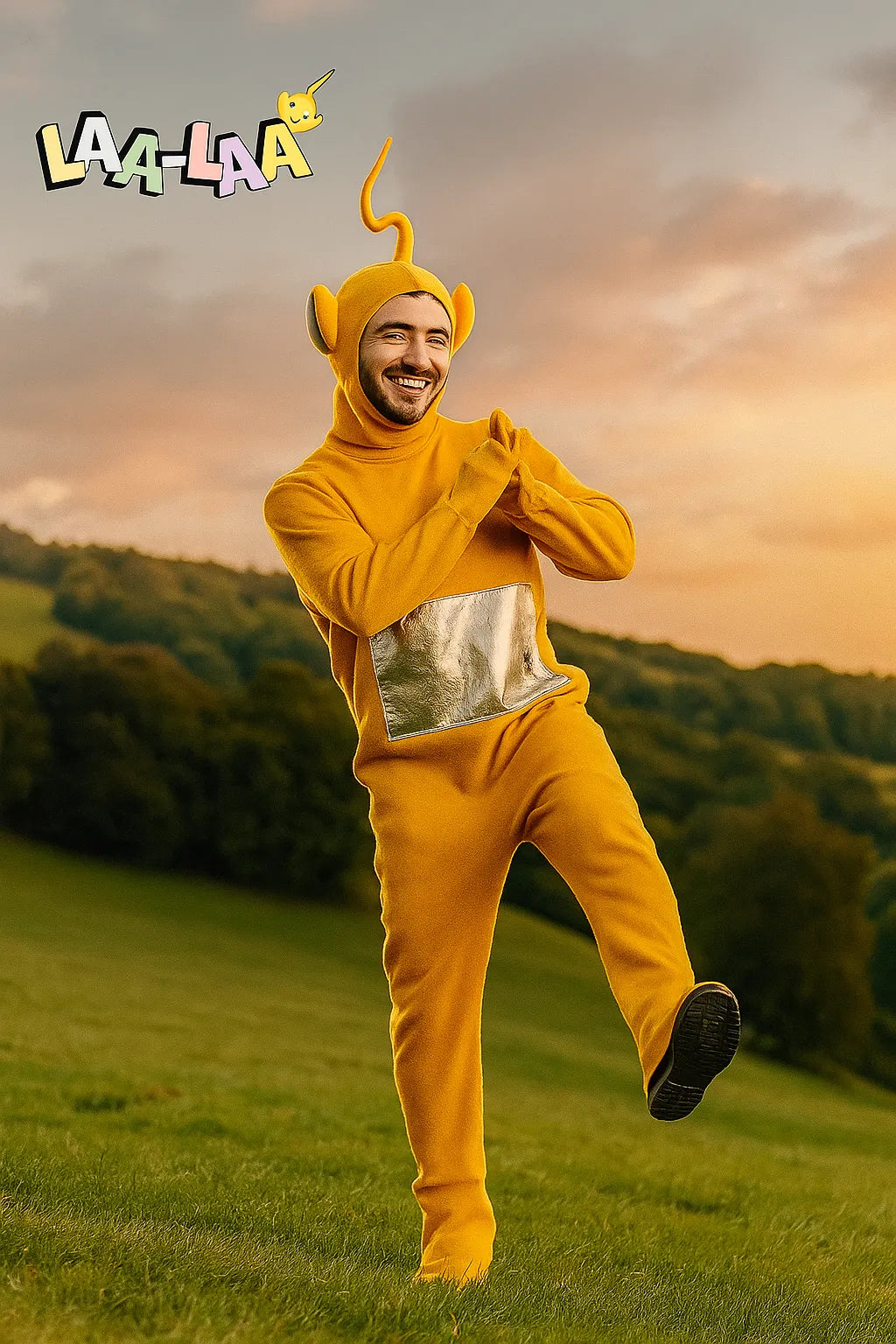 Yellow teletubby costume